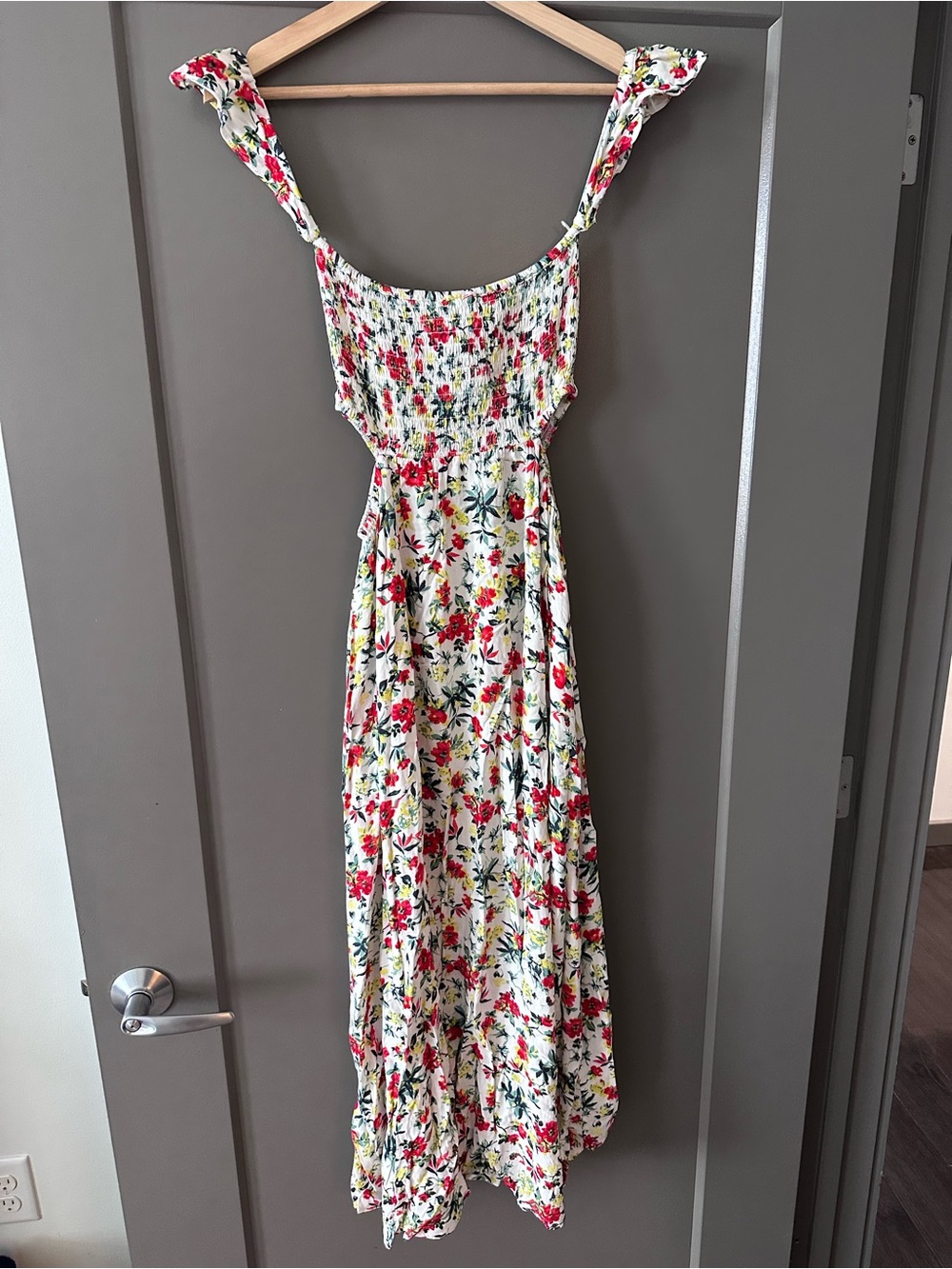 Lulu’s Easy on the Eyes Cream Floral Off the Shoulder Maxi Dress - Picture 5 of 5